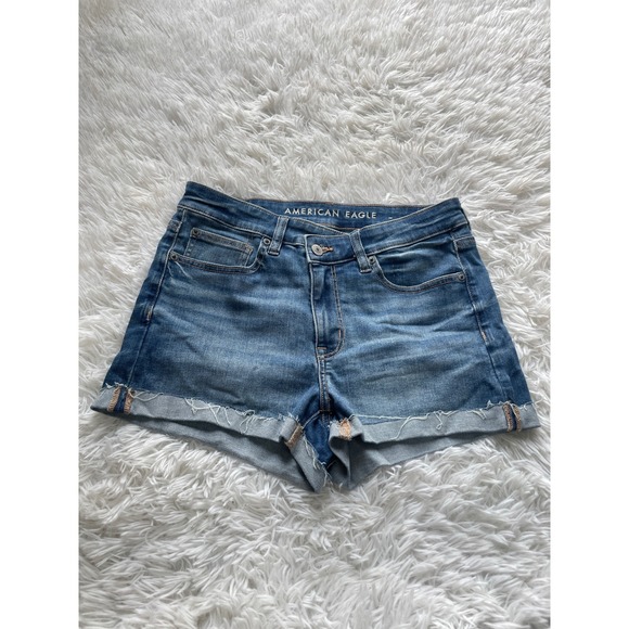 American Eagle Outfitters Pants - American Eagle High Rise Shortie Crossover Denim Shorts
